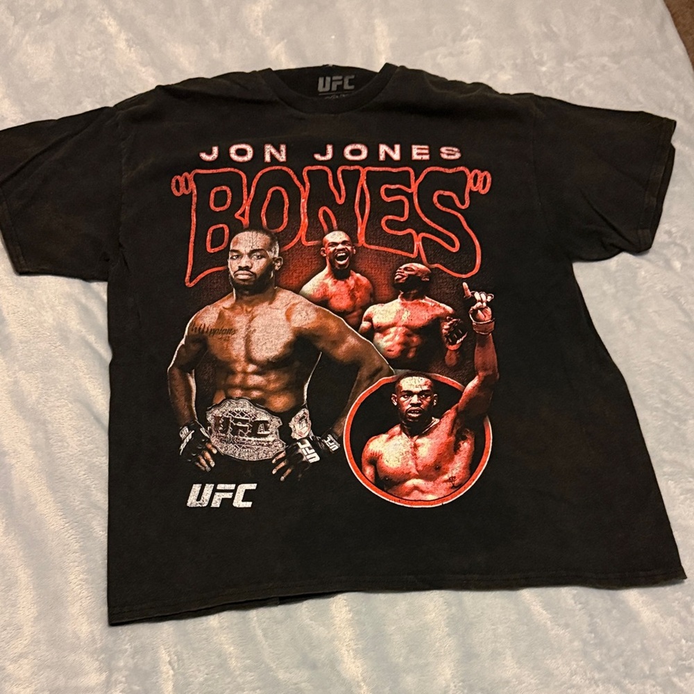 UFC Black and Red Jon Jones Graphic Tee
